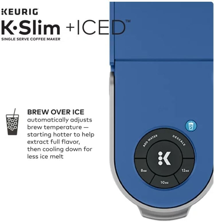 Blue Single Serve Coffee Maker, Brews 8 to 12oz. Cups F992