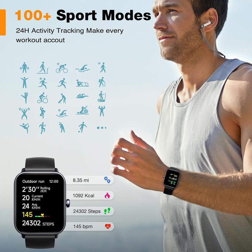Smart Watch with 1.8" Touchscreen Fitness Tracker Q13750