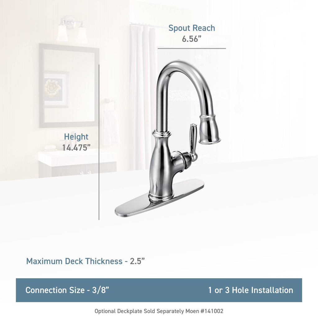Oil Rubbed Bronze One-Handle Pulldown Bar Faucet I97316