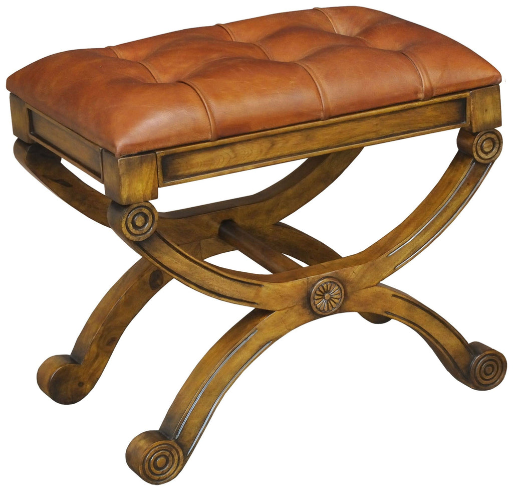Brown Leather Stool A57078