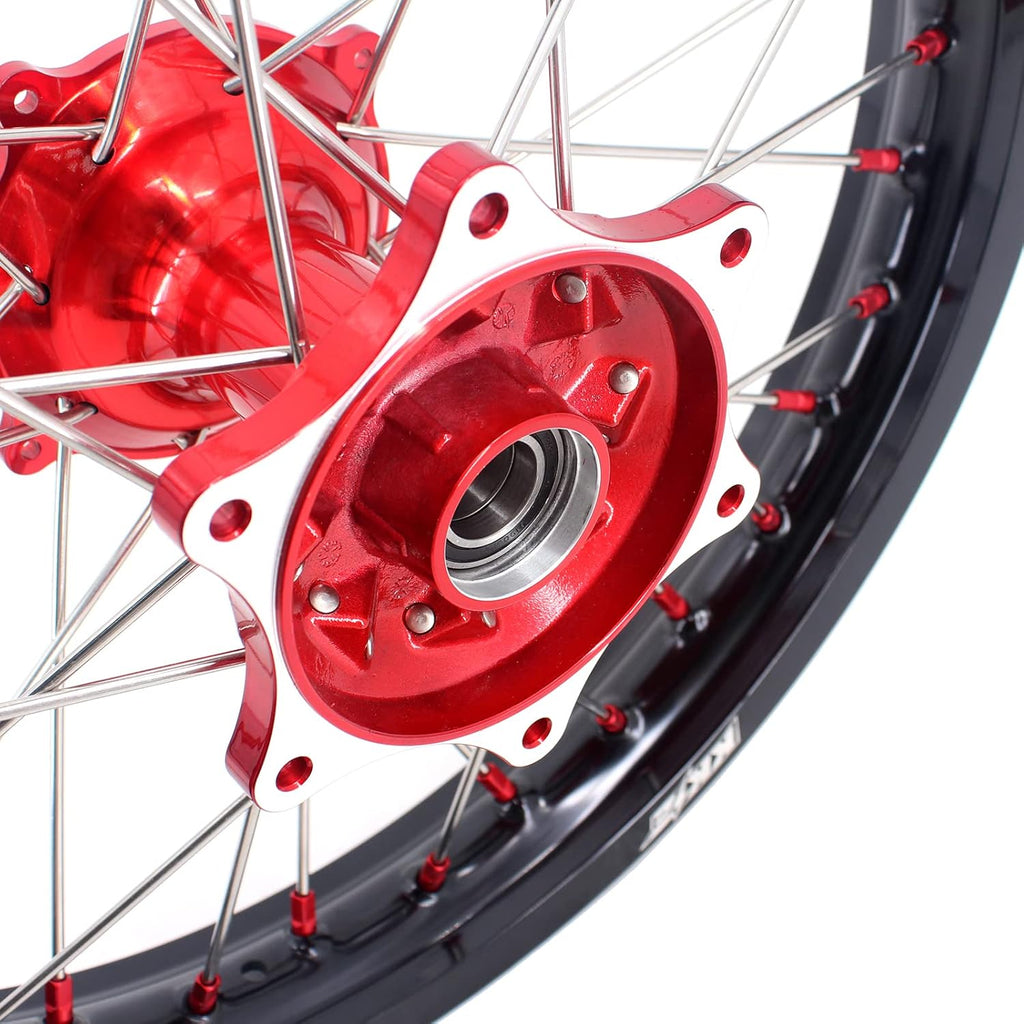 Cast Motorcycle Spoked Wheels Red Hub M678859