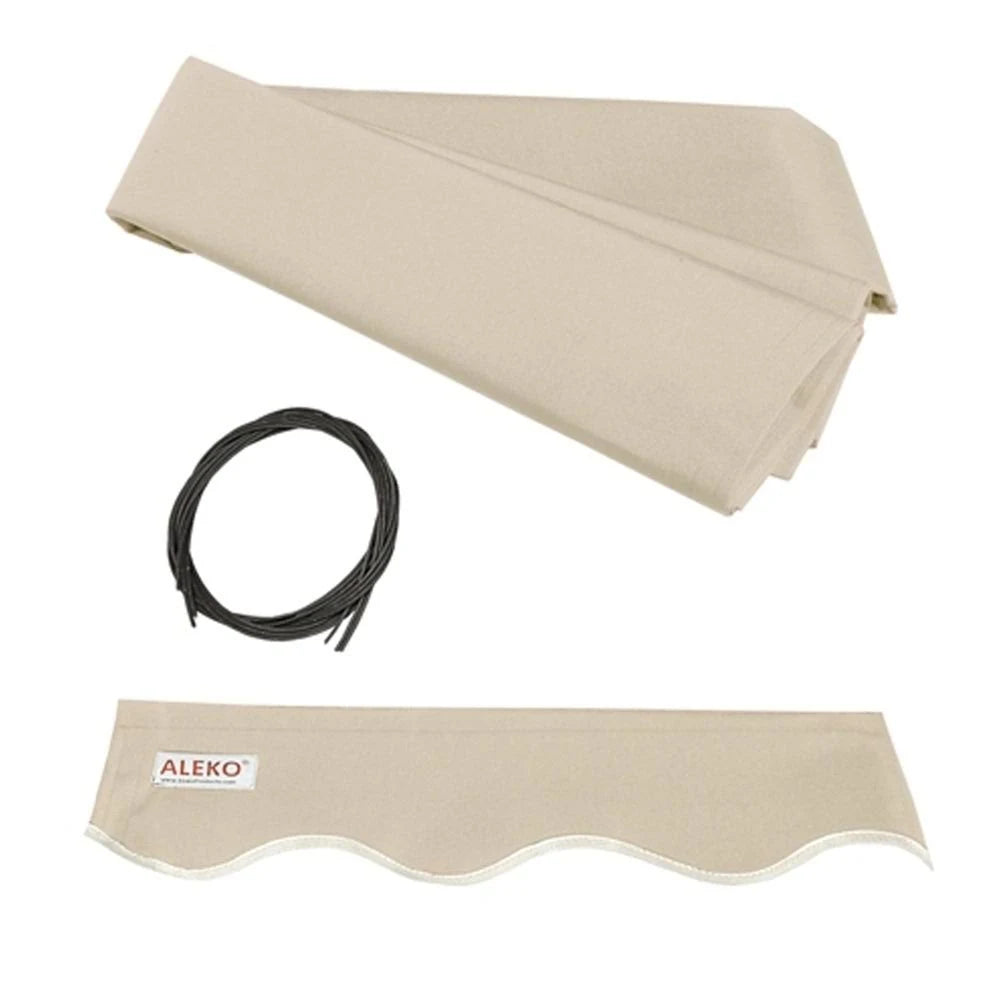 Ivory Motorized Retractable Patio Awning 10 x 8 Feet C7561