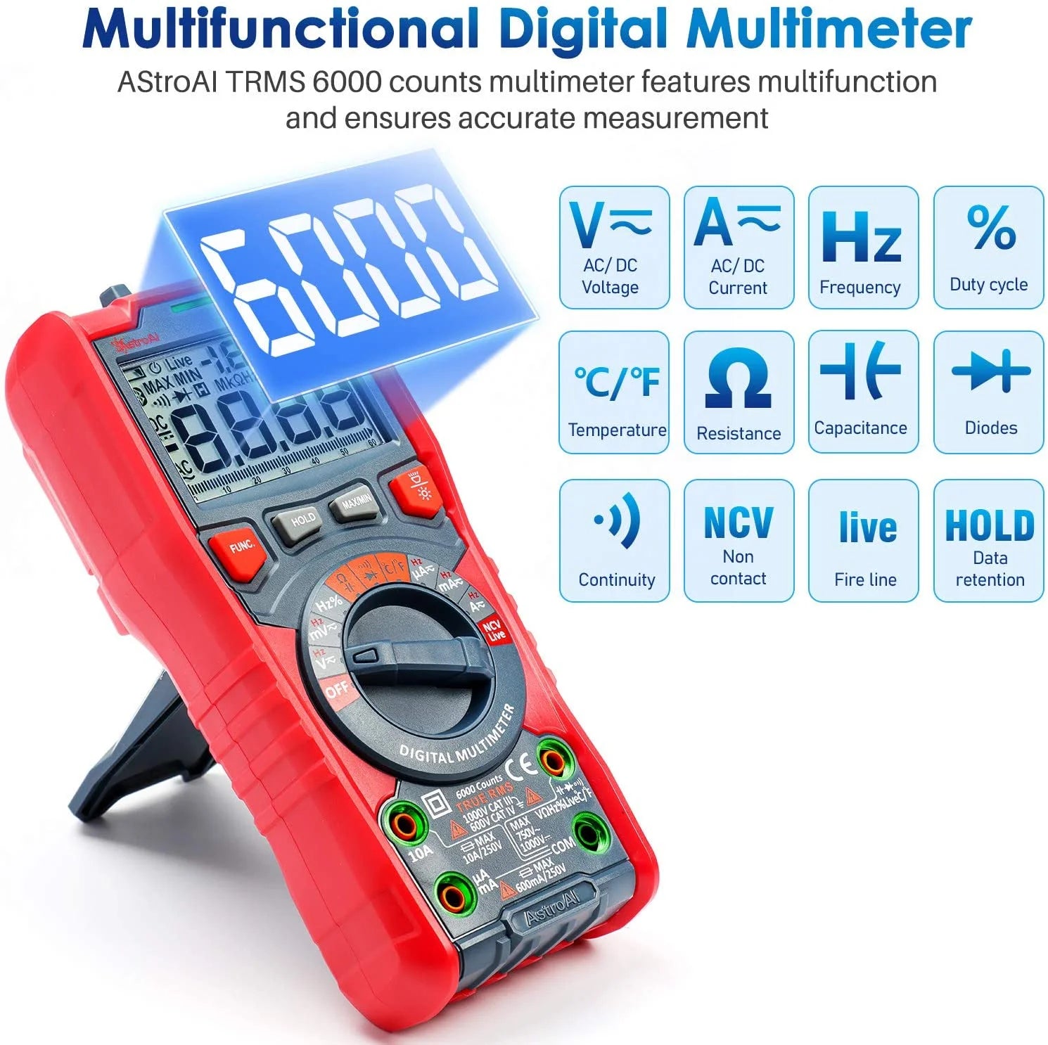 TRMS 6000 Counts Auto-Ranging Digital Multimeter H1851