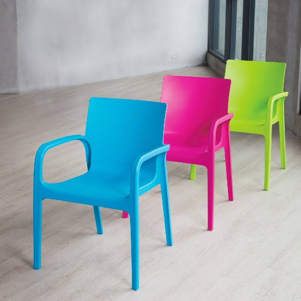 Green Stackable Dining Armchair, Set of 2 X486