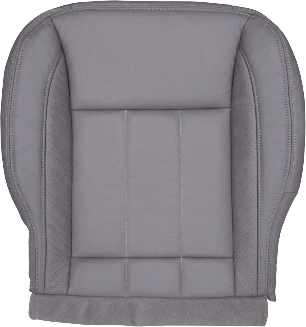 Driver Bottom Perforated Leather Seat Cover Khaki Tan I344471