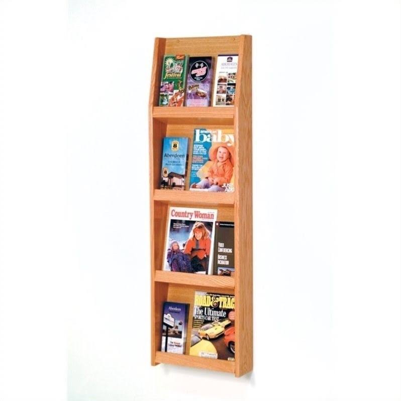 12 Pocket Light Oak Literature Display Y5039