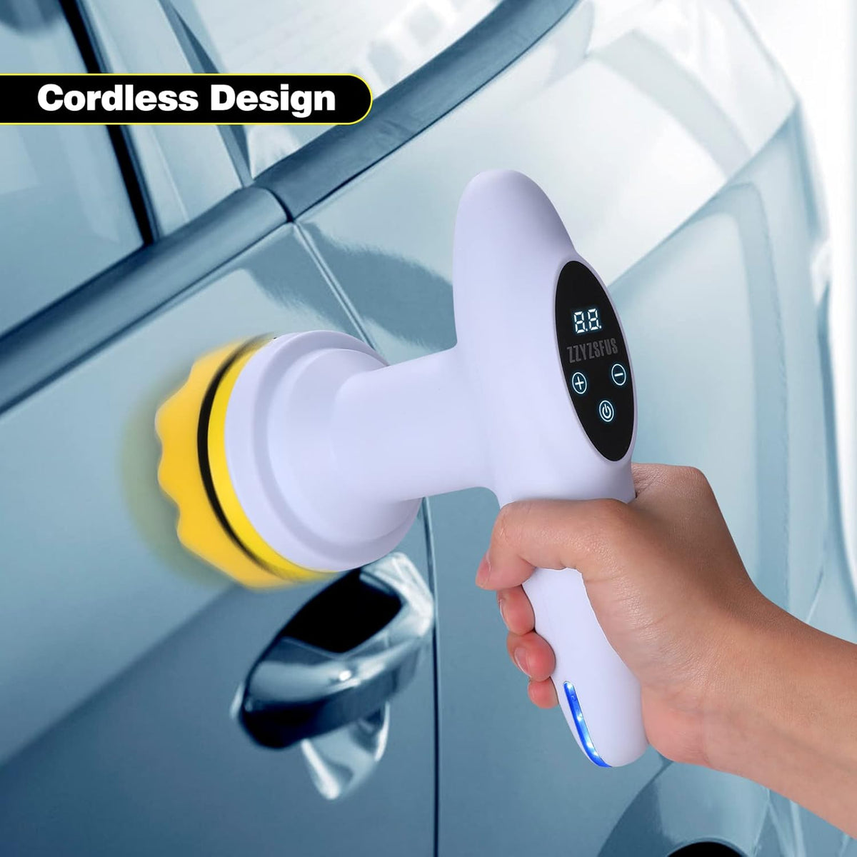 12V 4'' Cordless Car Buffer Polisher Kit with 6 Variable Speeds T63864