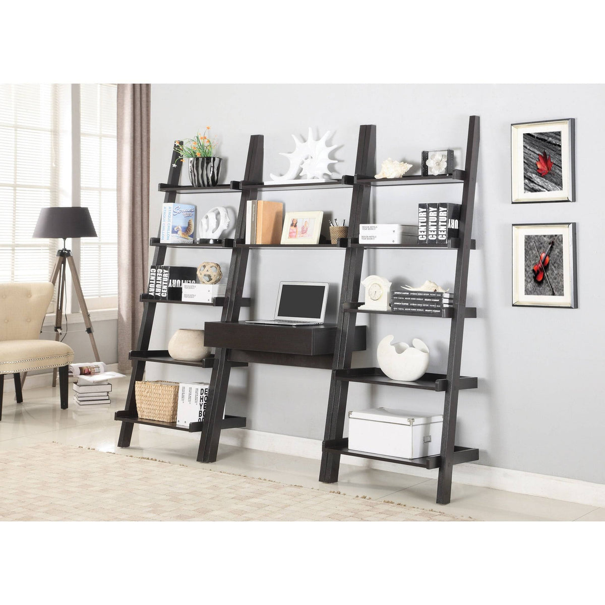 3-Piece Ladder Desk/Bookcase Set T650