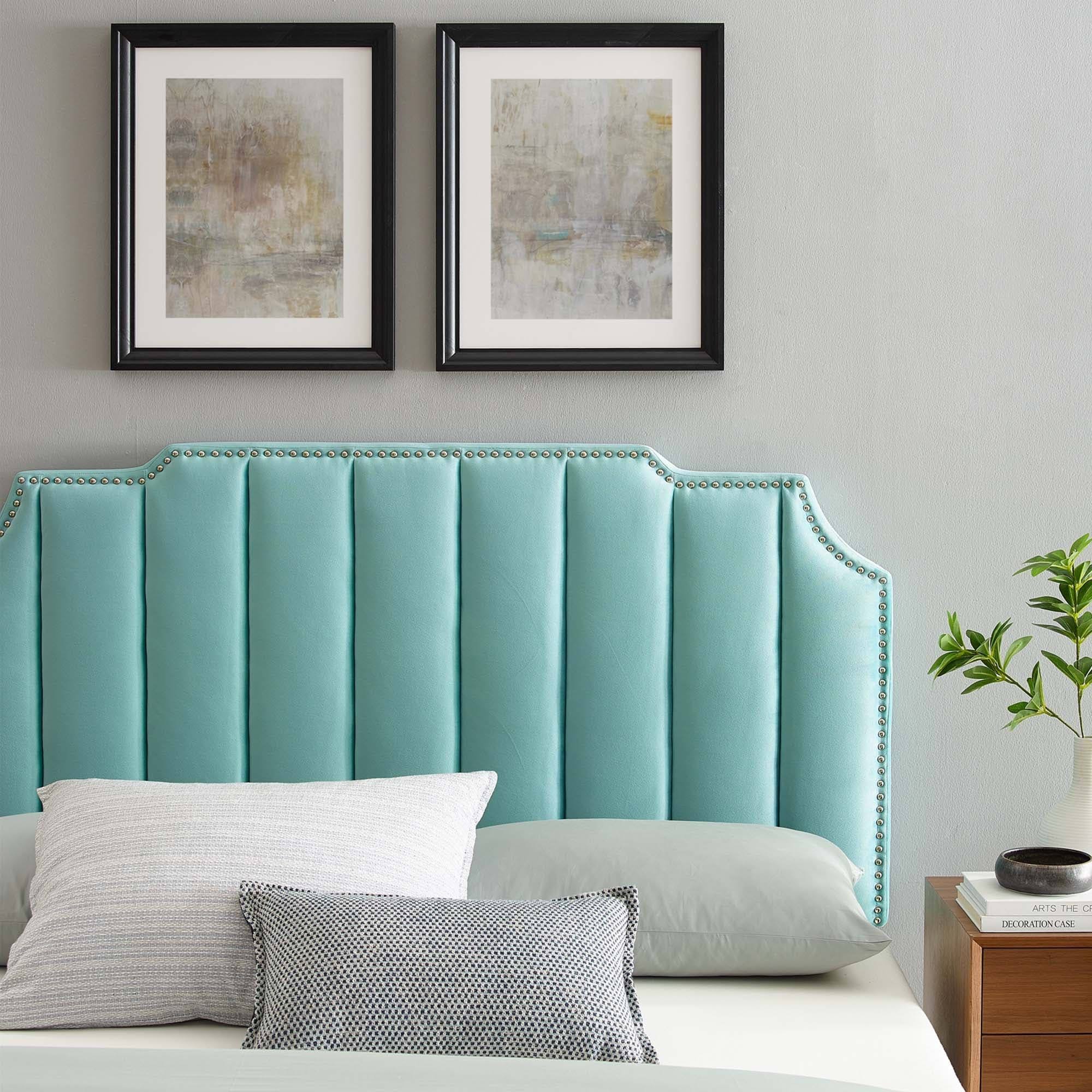 Mint Performance Velvet King/California King Headboard U95044