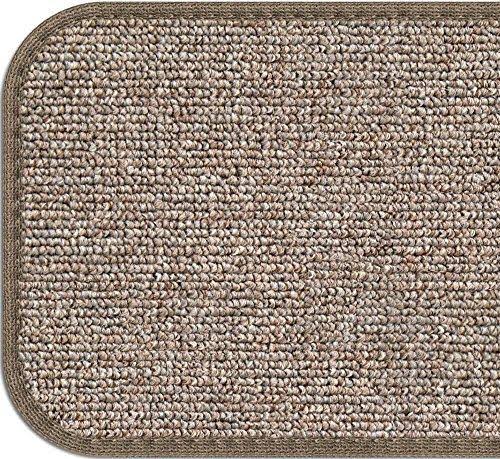 Set of 15 Attachable Carpet Stair Treads Pebble Beige 8 in. x 30 in. S5900