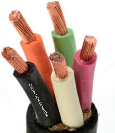 18/5 SOOW 18 AWG 5 Conductor 600 Volt Portable Power Cable - 50 Foot Pack of 2 R851511