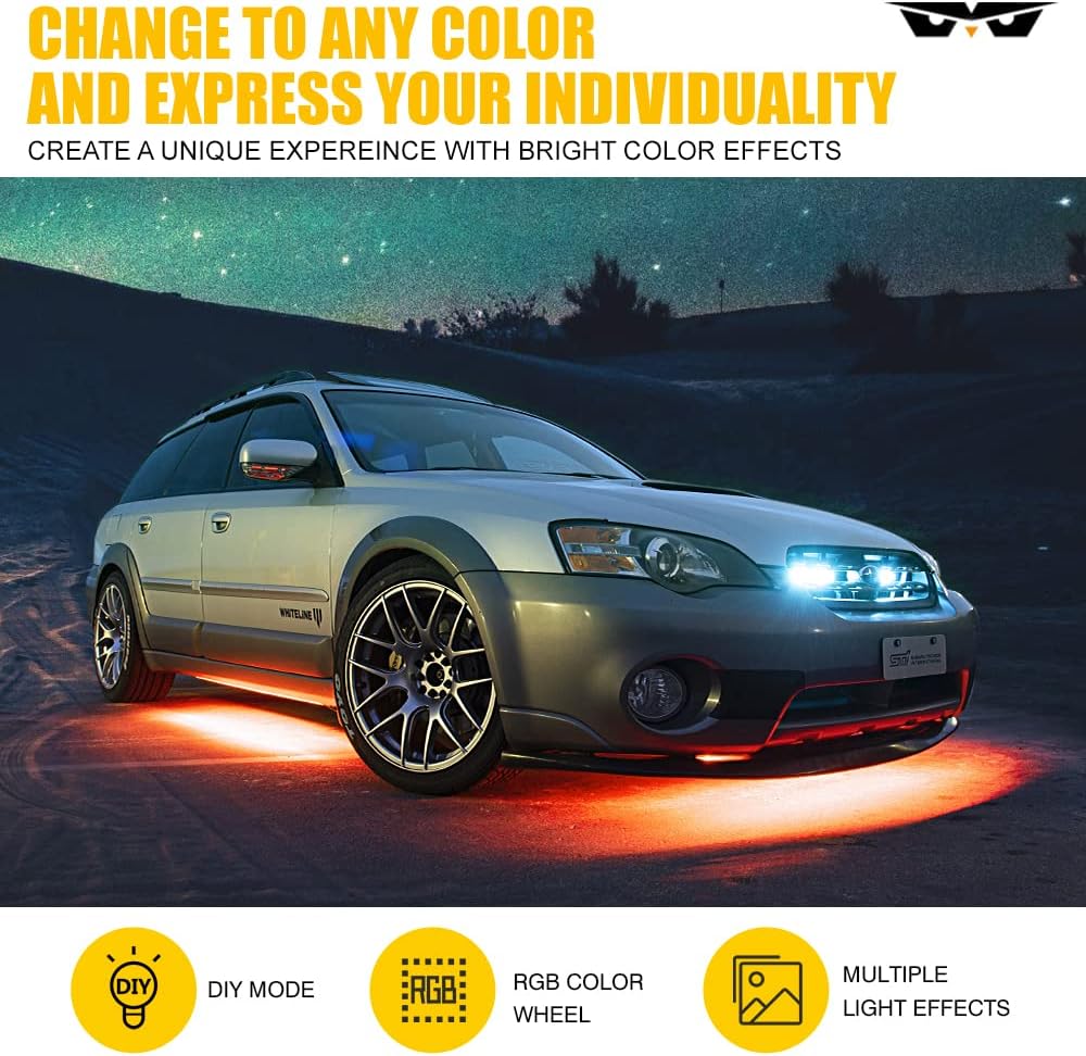 RGB LED Car Underglow Lights Kit (4PCS) L62097