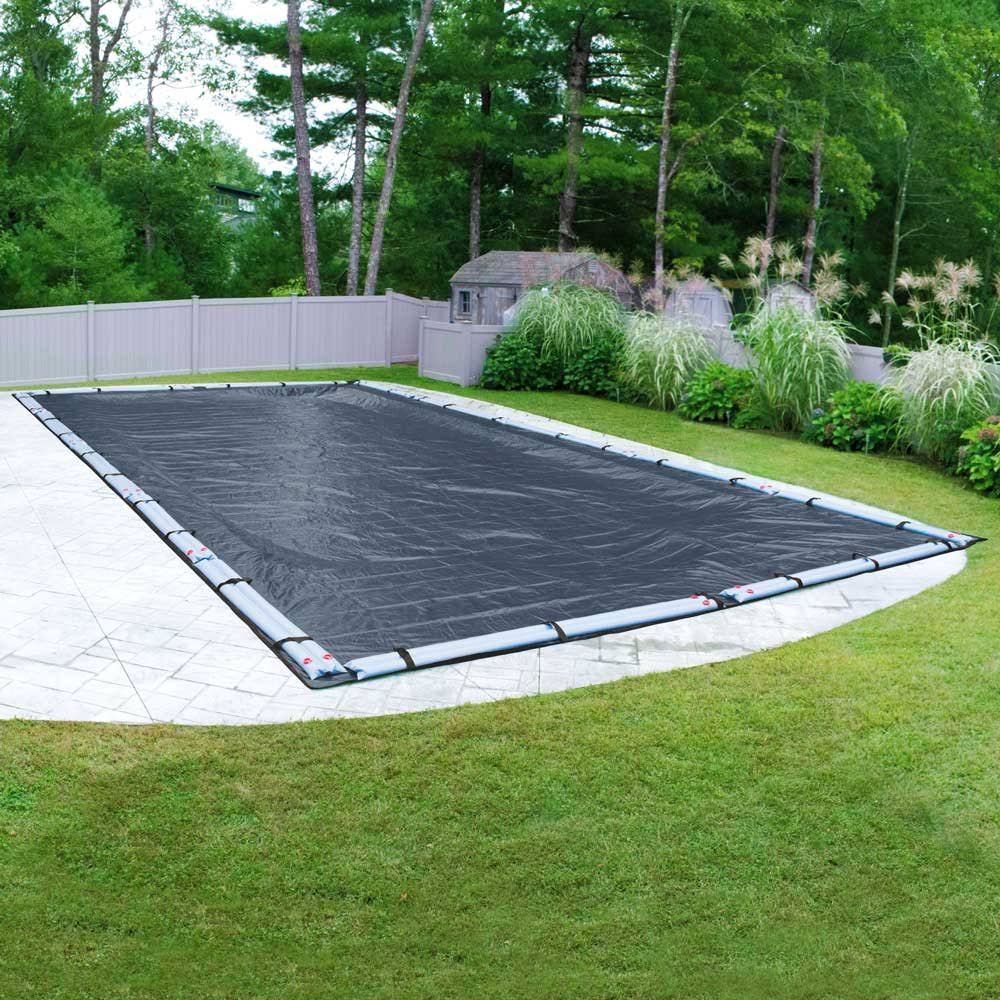 Blue/Black Rectangular Winter Pool Cover V450595
