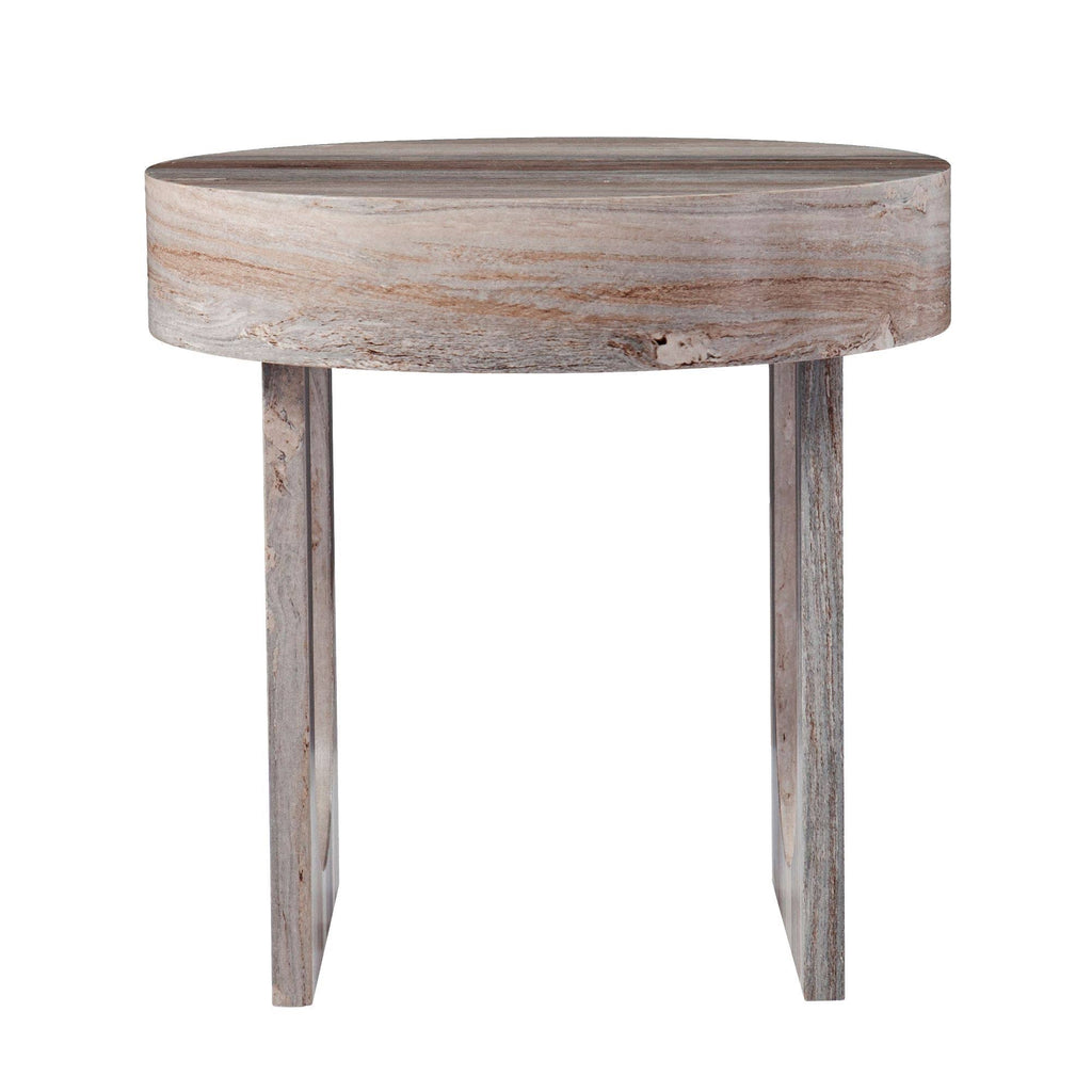 Light Brown Round End Table L47589