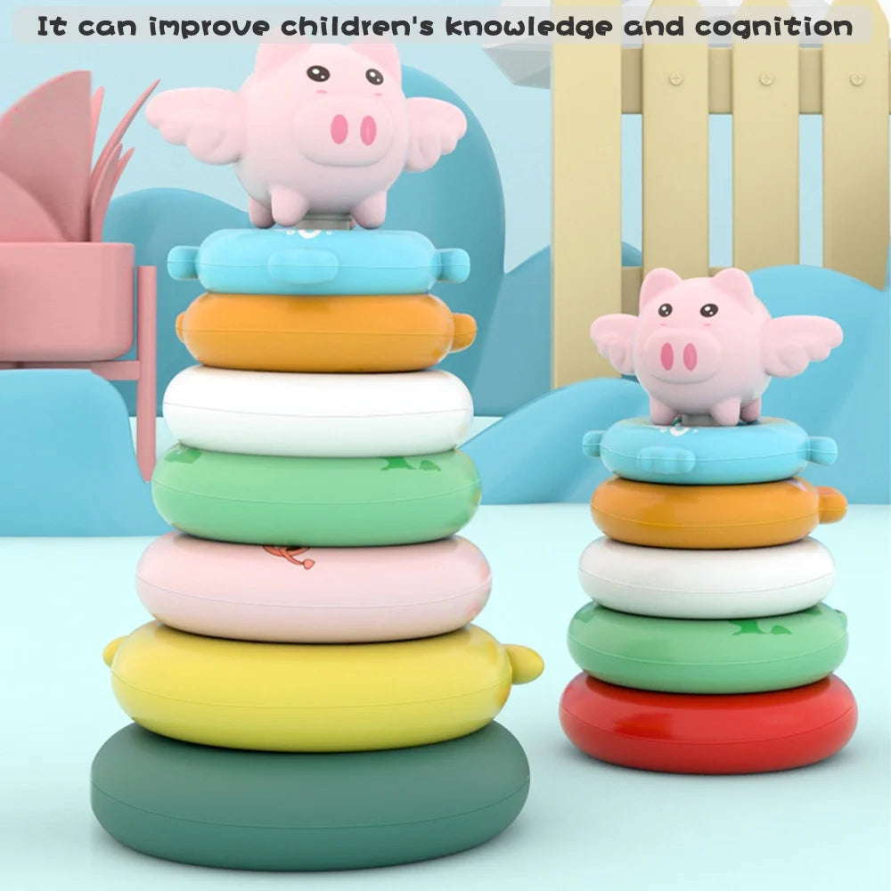 7 Pcs Soft Stacking Rings Toy Y5022
