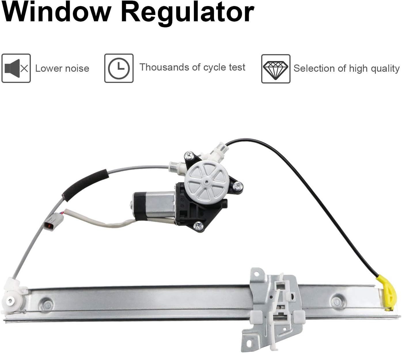 Front Passenger Side Power Window Regulator with Motor Assembly Pack of 2 W98782