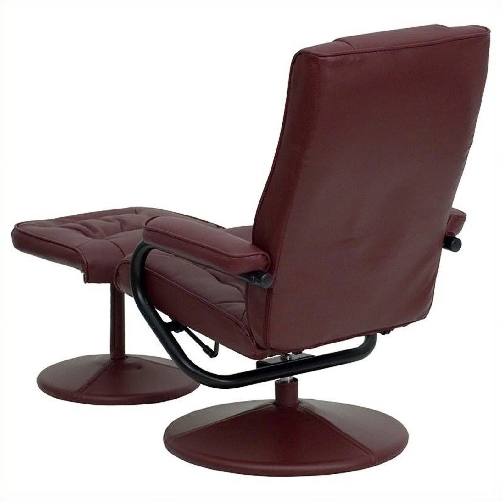 Burgundy Recliner and Ottoman U2207