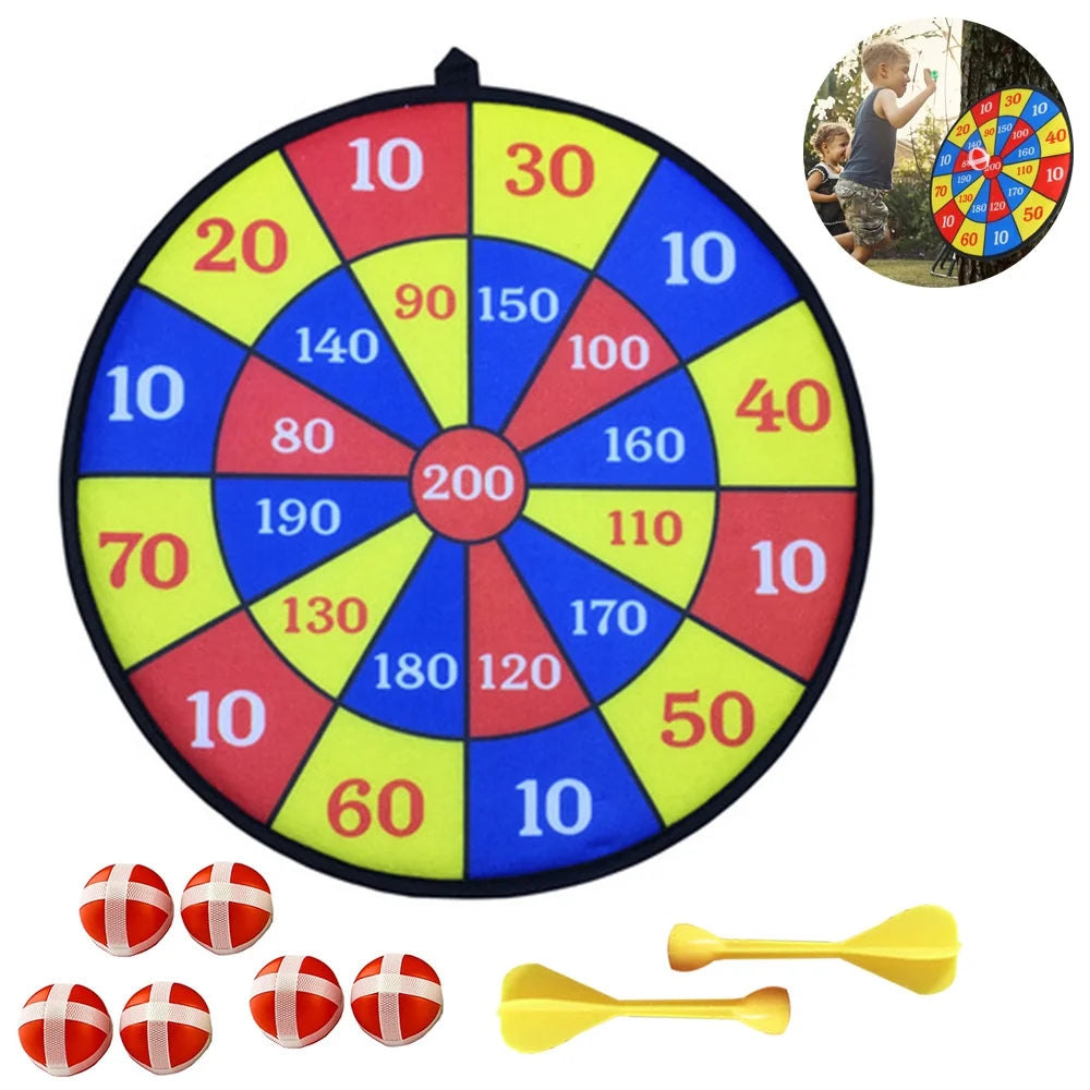 Kids Game Dart Board Set with 6 Sticky Balls and a Hook R727