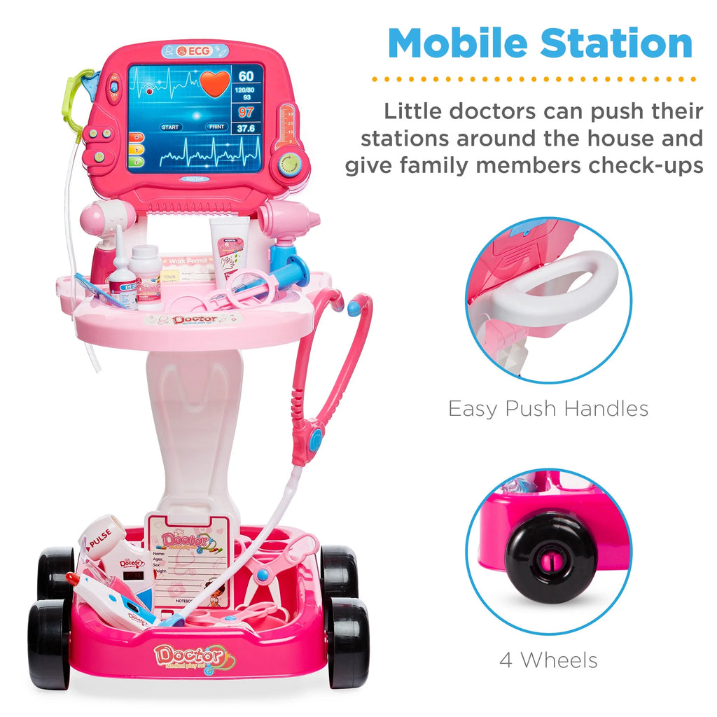 Pink Pretend Medical Station Set with Carrying Case O6435