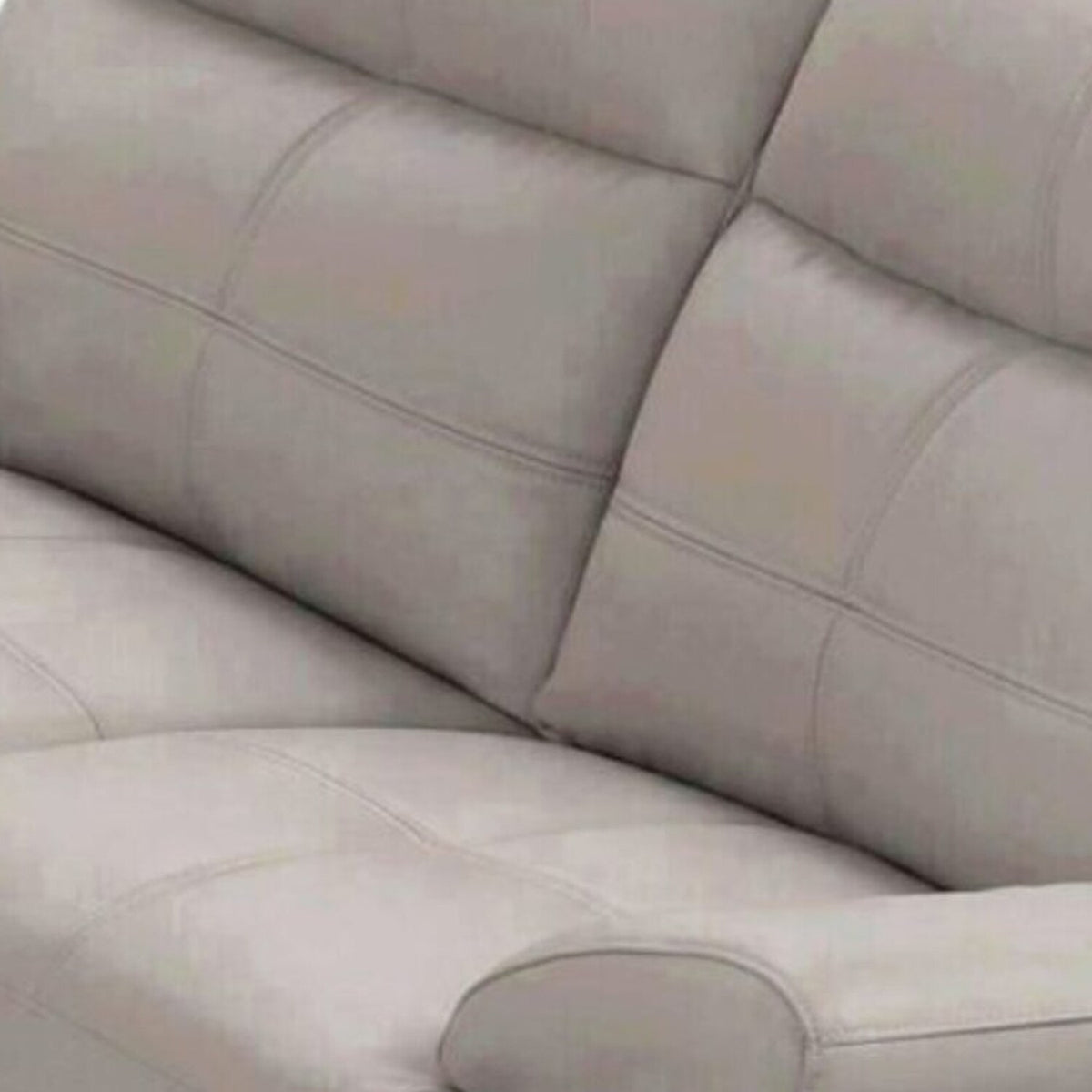 Light Gray Leather Loveseat X58486