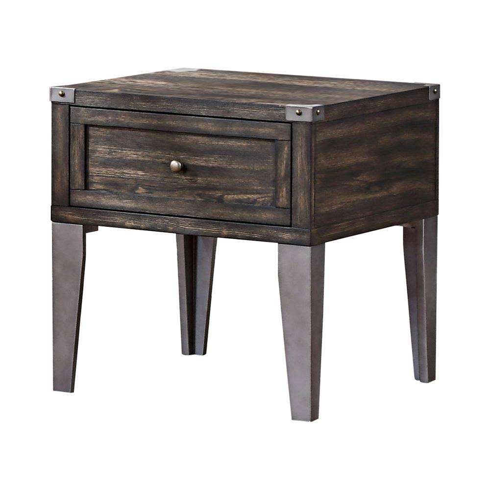 Gray and Dark Oak End Table H49935