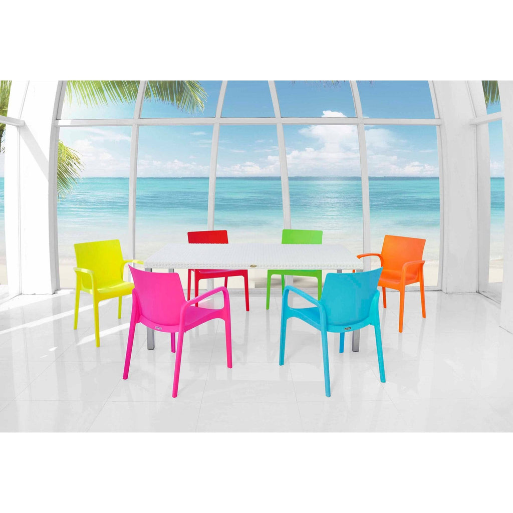 Green Stackable Dining Armchair, Set of 2 X486