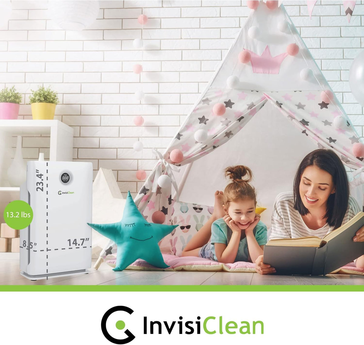 4-in-1 H13 True HEPA Air Purifier with Ionizer, Carbon, UV-C Light V434421