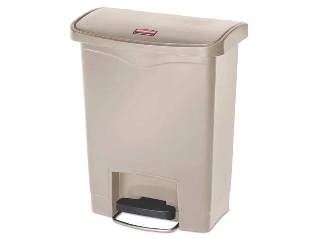 Black 13.2 Gal Plastic Step-On Trash Can L808