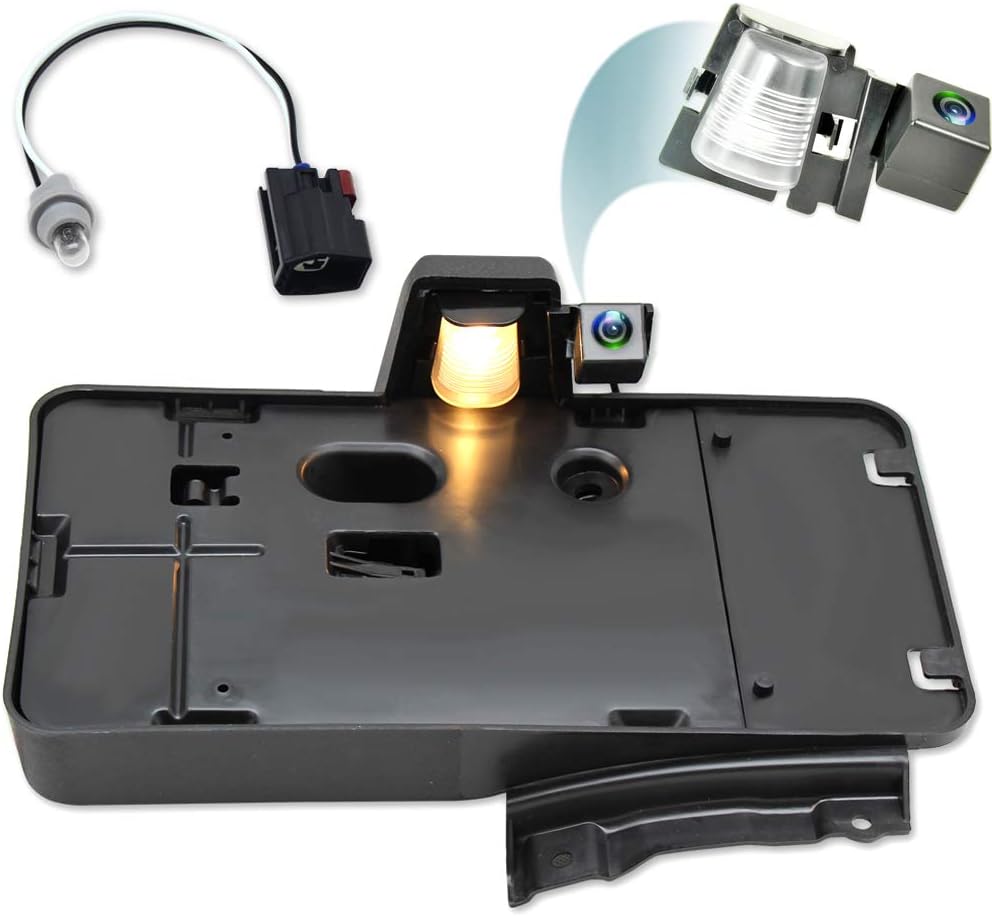 Rear License Plate Holder Frame Bracket & Backup Rear View Reverse Camera D1139