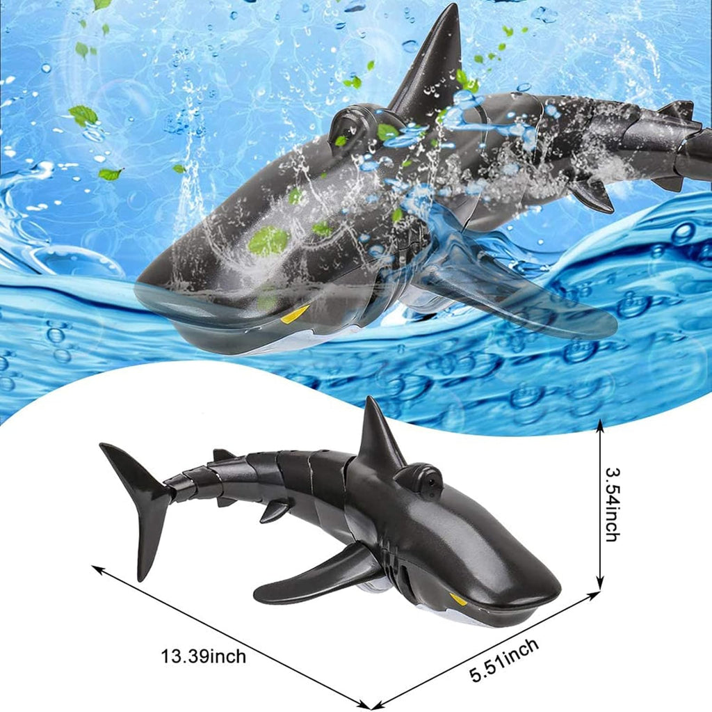 Black Shark Head Shark with LED Light Remote Control Shark Toy 1:18 Pack of 2 Y27949