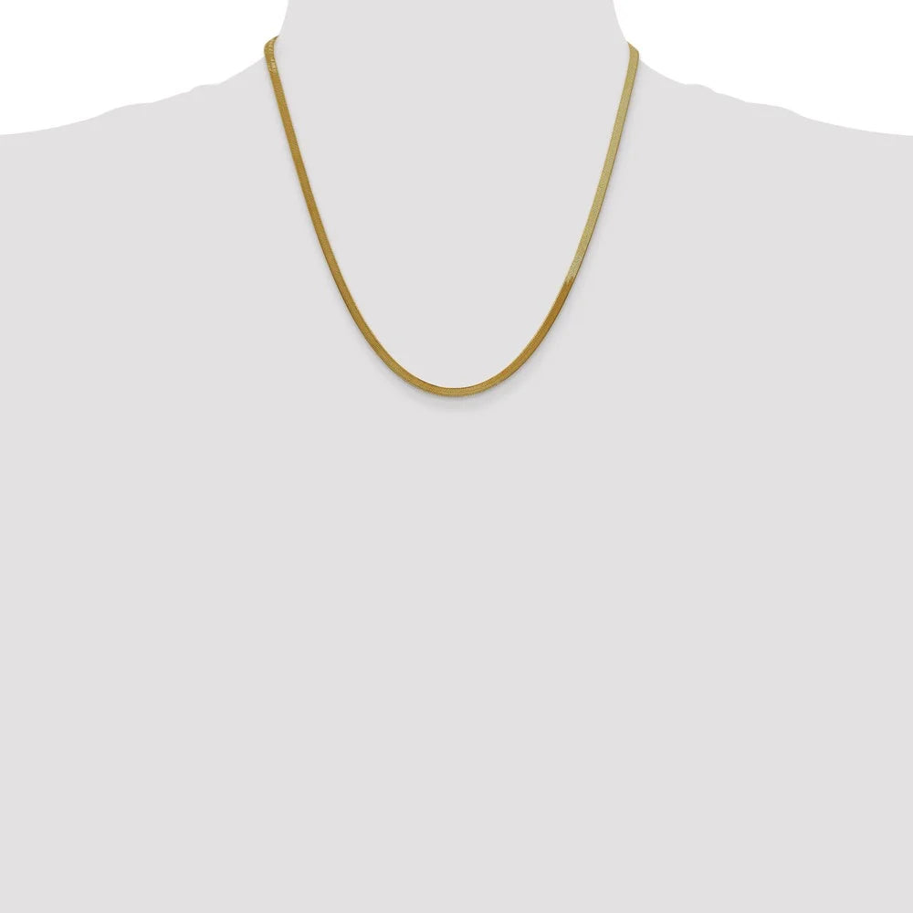 14 Karat Yellow Gold Herringbone Chain Q898