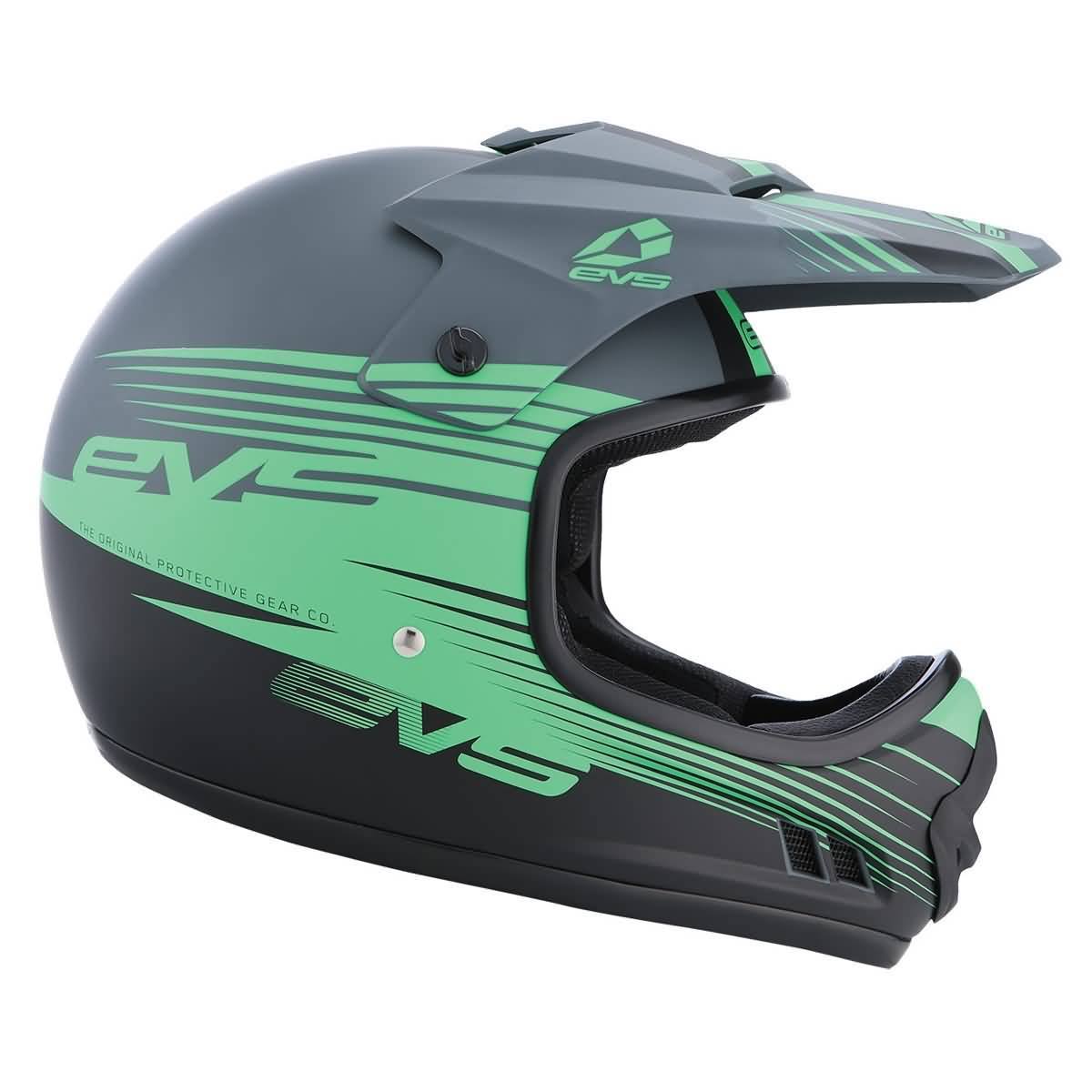 Matte Grey/Green/Black Youth Helmet W450