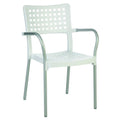 White Resin Dining Arm Chair Set of 4 R175915