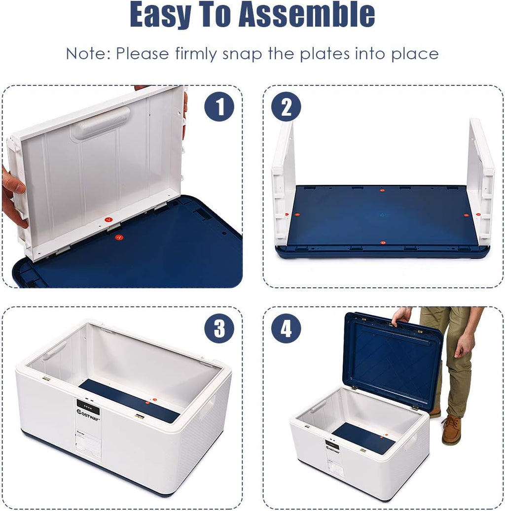 Large Locking Storage Container Box with Lid, 8-Gallon, Pack of 2 P1373