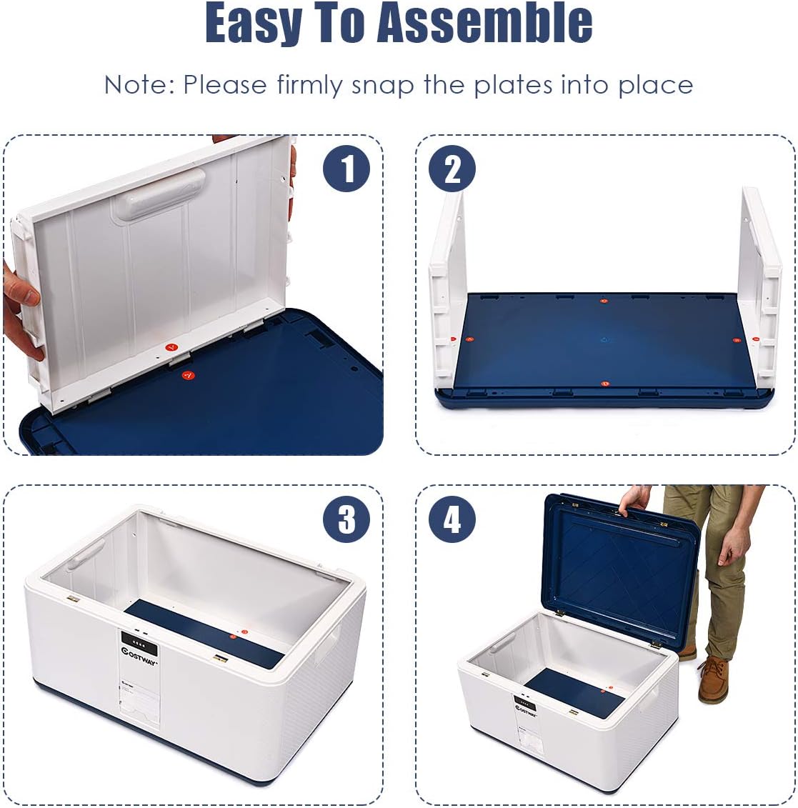 Large Locking Storage Container Box with Lid, 8-Gallon, Pack of 2 P1373