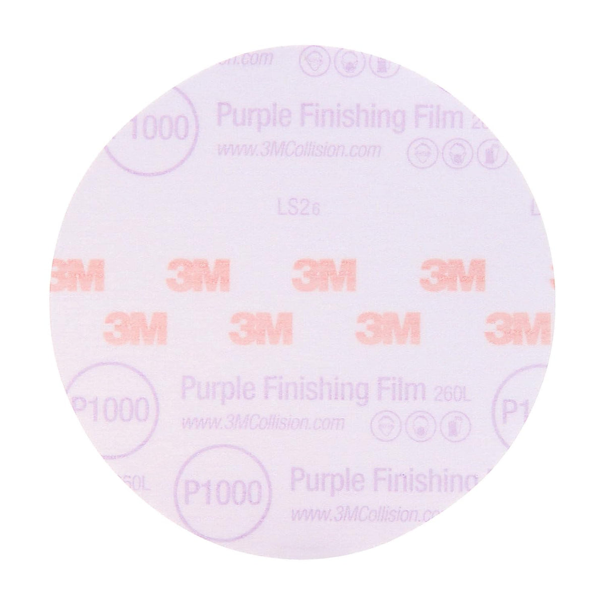 Purple Finishing Film Abrasive Disc, 6 in, P2000, 50 Discs J257