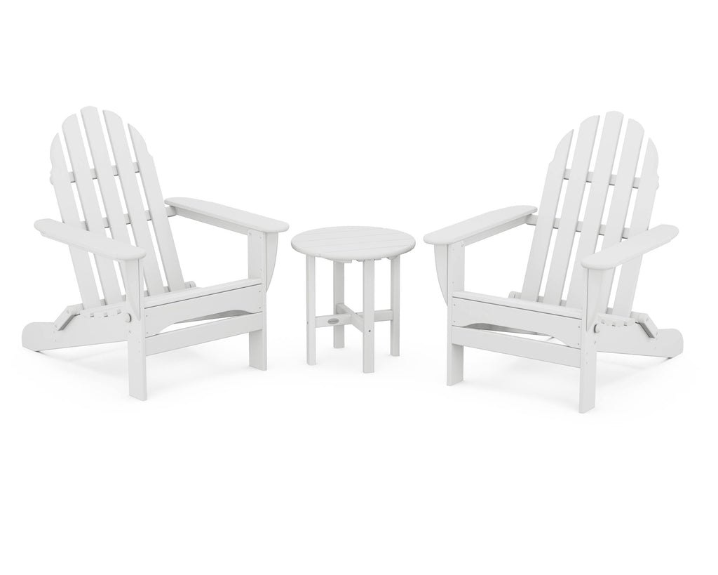 White Folding Adirondack 3-Piece Set B610435