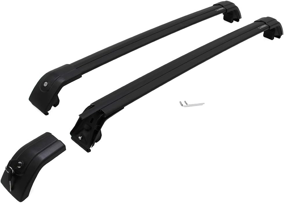 Black Cross Bars Roof Rack Side Rails I963