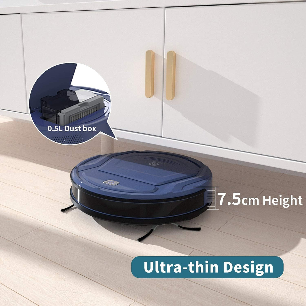 Blue Robot Vacuum Cleaner 1800 mAh Q22897