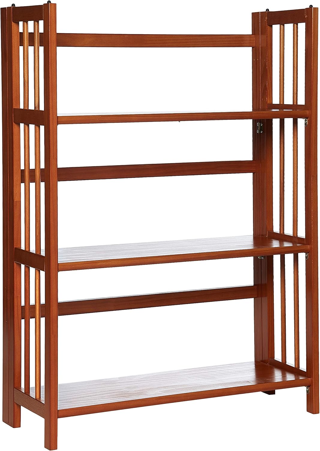 3-Shelf Folding Stackable Bookcase Natural O552499