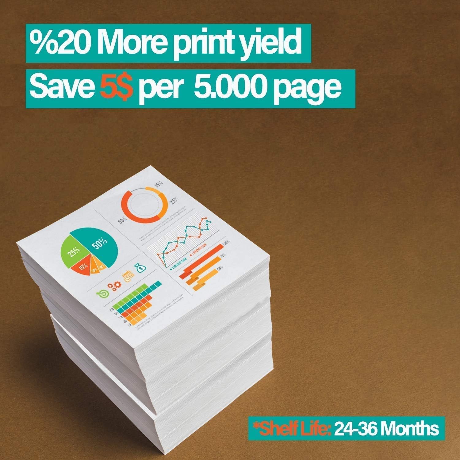 Black Toner Cartridge 4 Packs E505