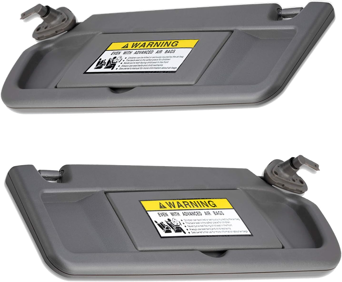Left Driver Side and Right Passenger Side Sun Visor Pair Atlas Gray I40008
