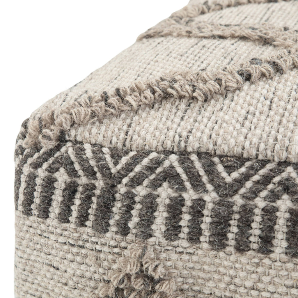 Square Pouf Blue/Natural T787211