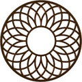 36x22OD x 12 1/4x22ID x 1x22P PVC Pierced Ceiling Medallion U9601
