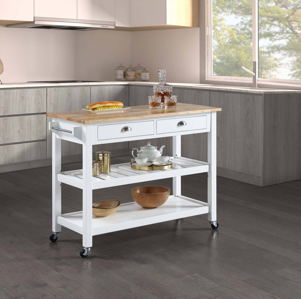 Butcher Block Top Kitchen Cart A93406