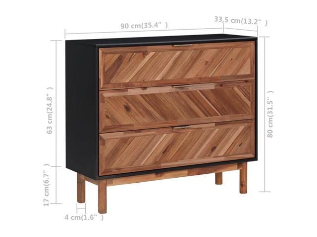 Solid Acacia Wood and MDF Sideboard S374692