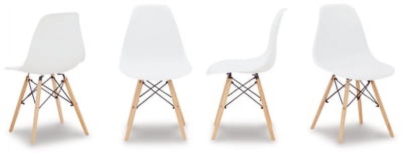 White/Natural Dining Room Side Chair (4/CN) O524