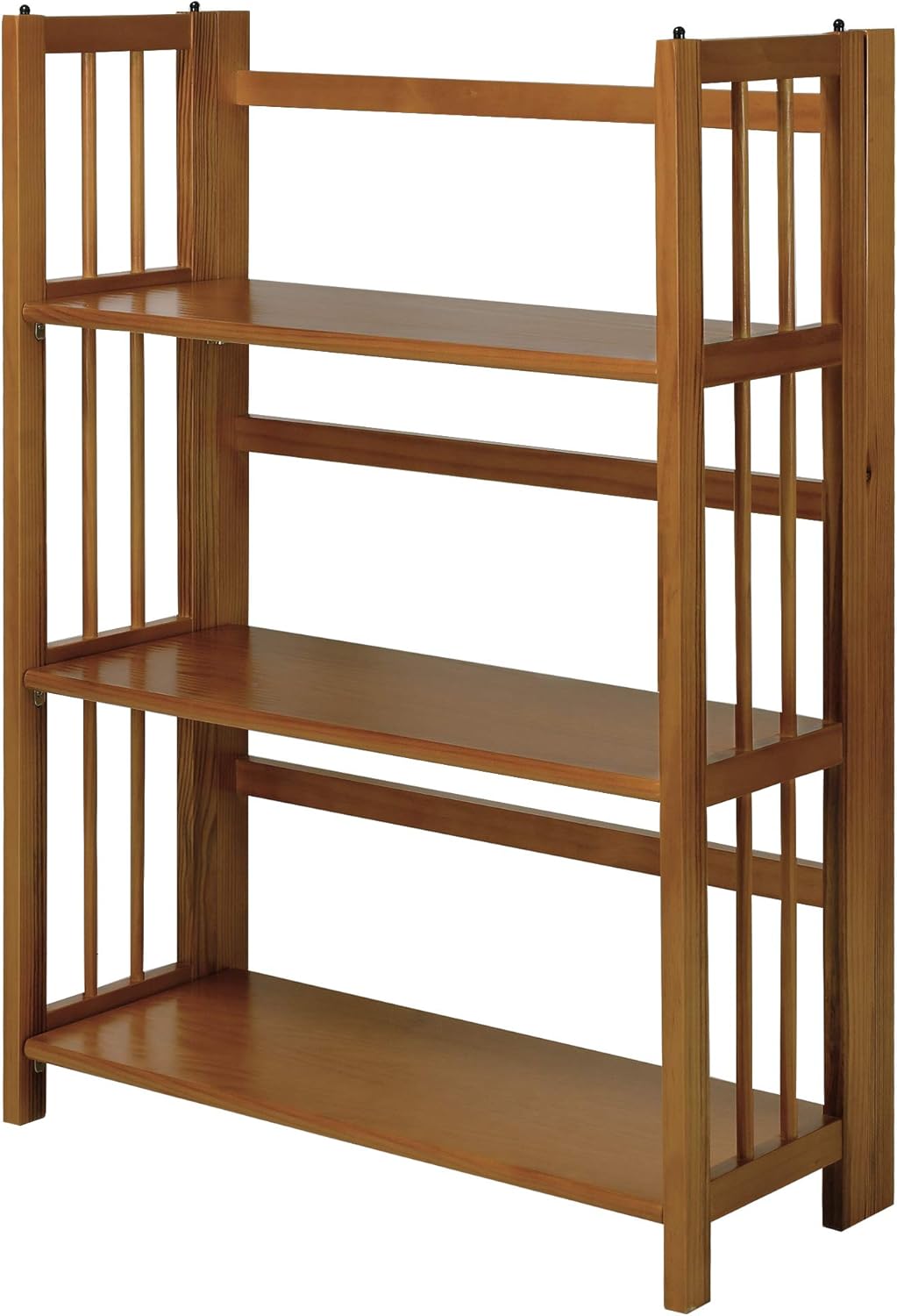 3-Shelf Folding Stackable Bookcase Natural O552499
