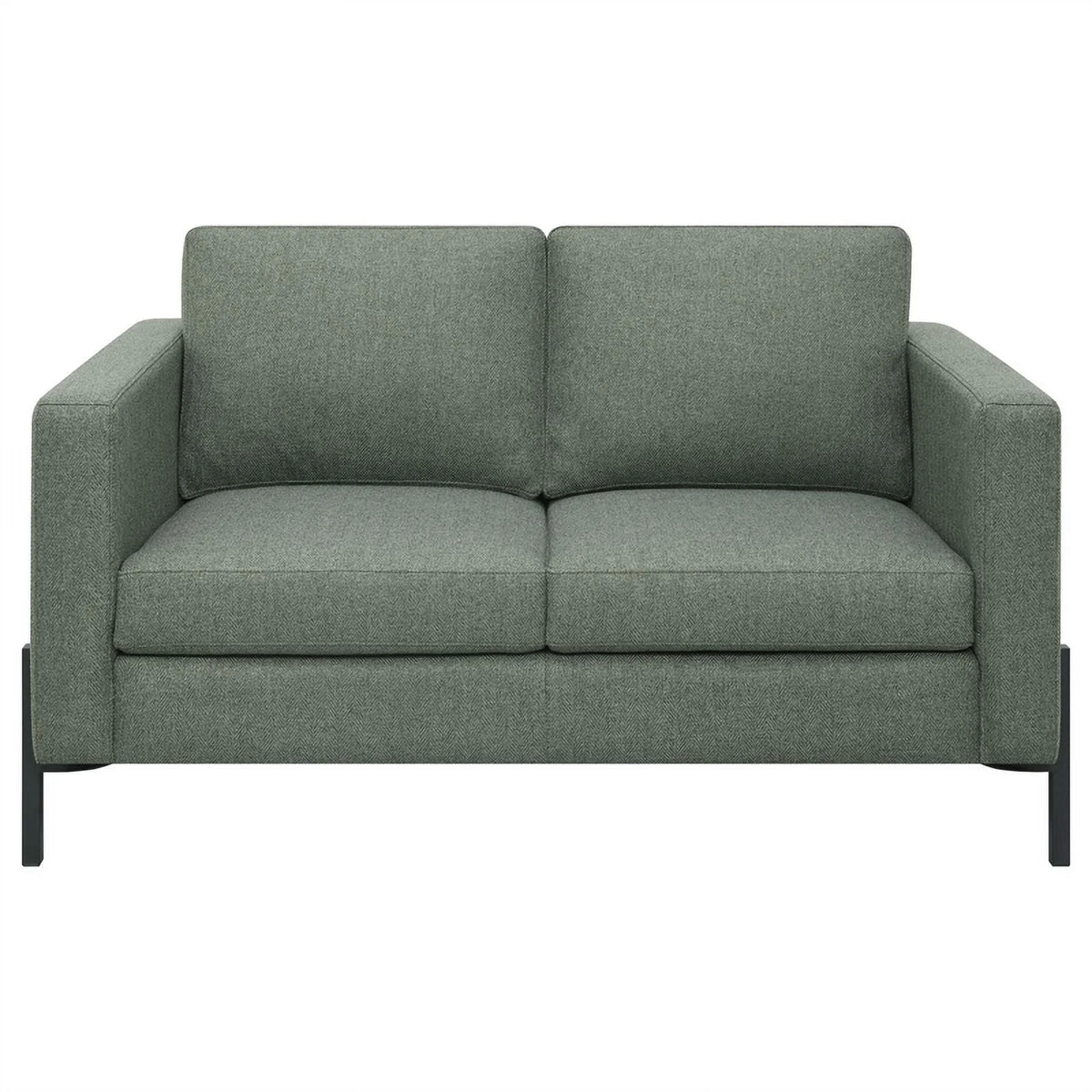 Sage Upholstered Fabric Loveseat with Track Arms S440