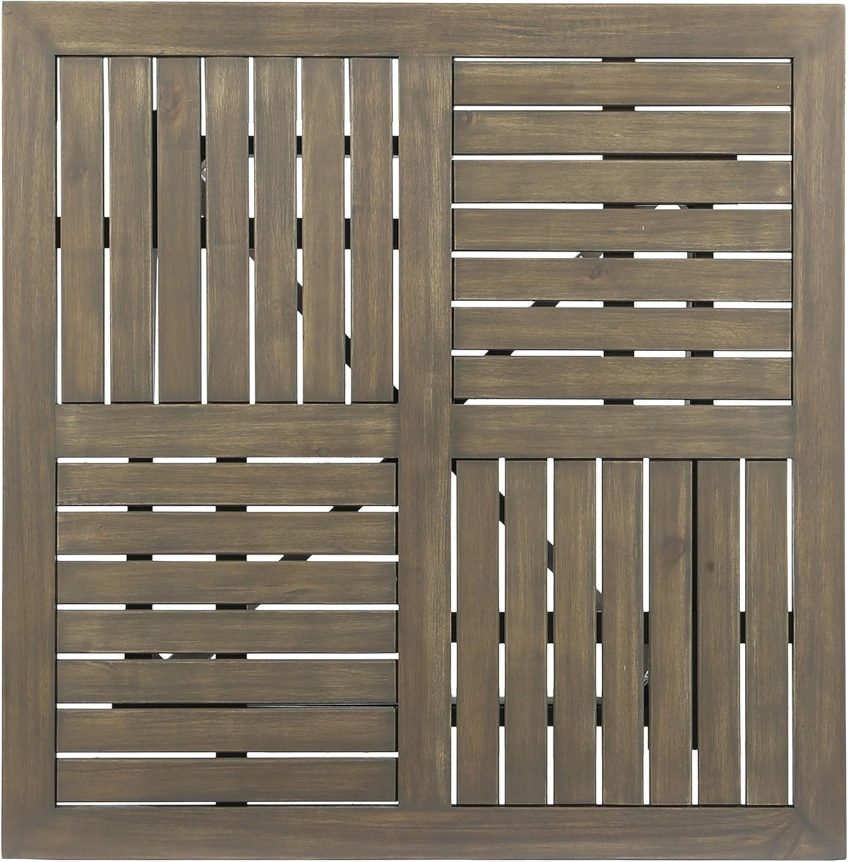 Gray Acacia Wood Square Dining Table O87910